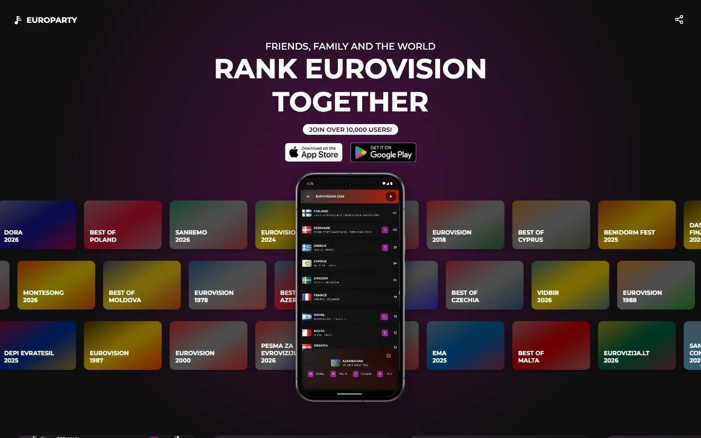 europarty.app landing page